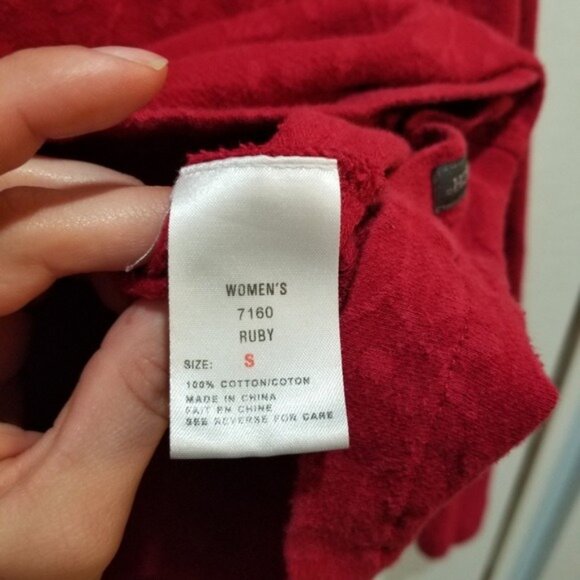 Woolrich red floral printed top size small - Picture 4 of 6